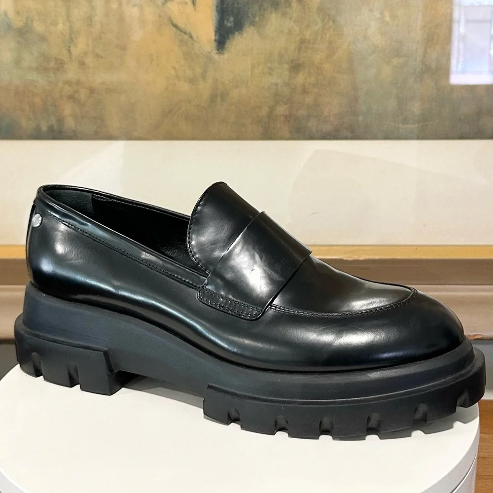 🌸AGL🌸 Ida Patent Leather Loafer In Black Size: 41